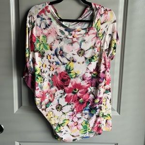 Anthropologie Deletta Blush Floral Top